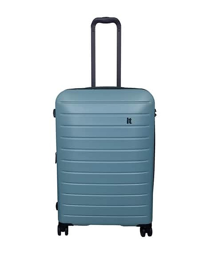 IT Luggage Men hard body stripes trolley bag in Smokey Blue