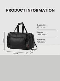 Wildcraft Dark Edition 25L duffle bag in Black - view 4