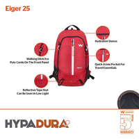 Wildcraft Eiger 25 25L techpack backpack in Red - view 5