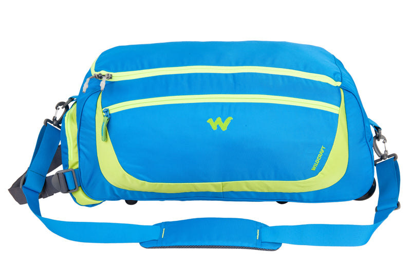Wildcraft Rover 2-way wheeled duffle bag in Blue Lime
