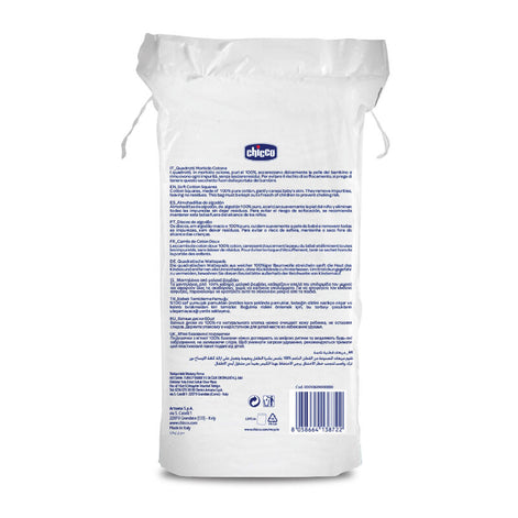 Chicco Baby Moments 100% Soft Cotton Squares (60 Pcs) for Cleaning and Baby Care